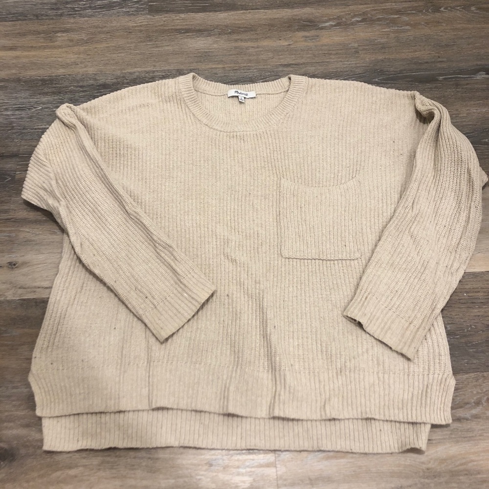 Cream madewell knit sweater